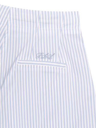 Gestreifte Hose mit weitem Bein - Blau/Weiß