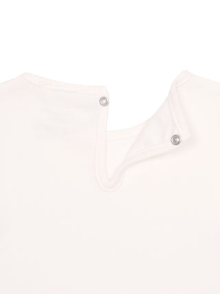 Shirt mit kurzen Rüschenärmeln - Weiß