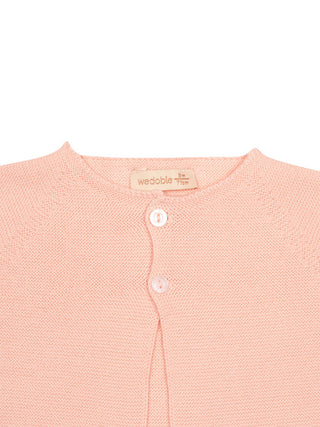 Gestrickter Bolero aus Bio-Baumwolle - Rosa