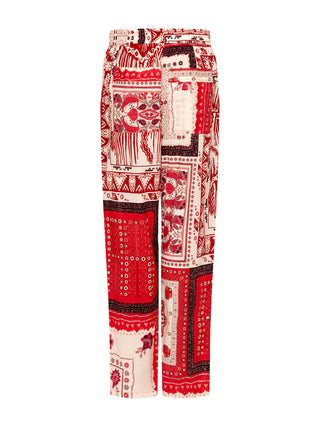 Hose Fedora aus bedruckter Baumwolle