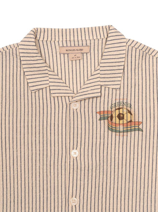 Elliot gestreiftes Hemd aus Seersucker - Beige