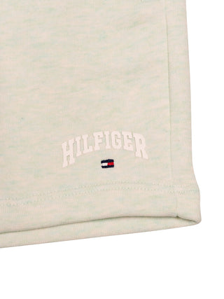 Varsity Sweat-Shorts mit Logo - Hellgrau