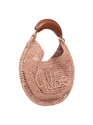 Summer Banana Hobo Tasche aus geflochtenen Fasern