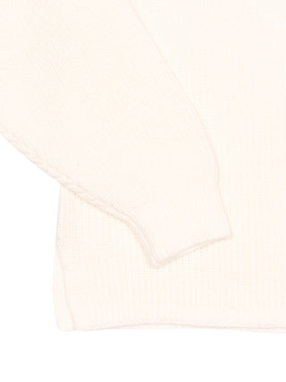 Strickpullover mit Schleifen-Detail - Creme