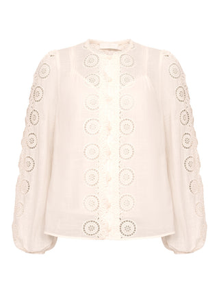 Lucky Embroidered Bluse