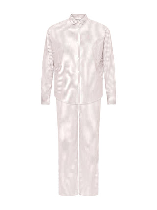 Pyjama mit langer Hose in Braun