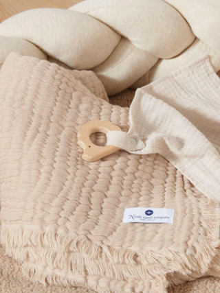 Kuscheltuch Musselin Igel - Sand