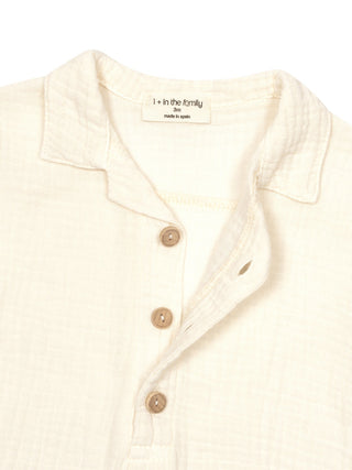 Vittorio Musselin-Jumpsuit - Ecru