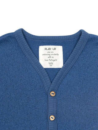 Jersey Cardigan - Blau
