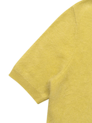 Kurzarm-Pullover mit flauschigem Effekt - Lime