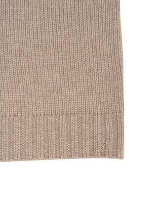 Chunky Kurzarm-Pullover - Greige