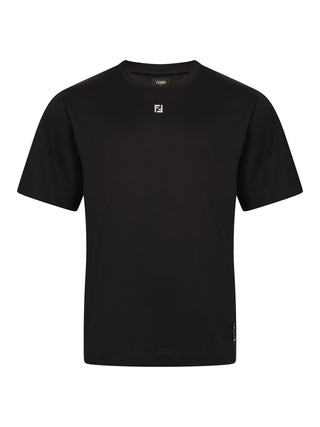 T-Shirt mit Logo-Applikation - Schwarz