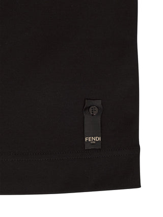 T-Shirt mit Logo-Applikation - Schwarz
