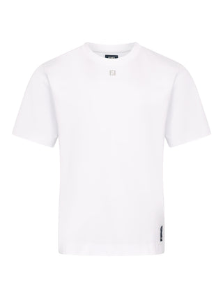 T-Shirt mit Logo-Applikation - Weiß