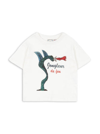 RHW X KS Jongleur T-Shirt mit Drachen - Weiß