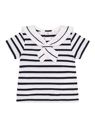 Set aus Matrosenhemd und Bermudashorts - Weiß/Marine