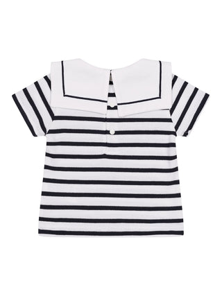 Set aus Matrosenhemd und Bermudashorts - Weiß/Marine