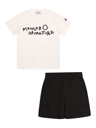 T-Shirt und Shorts im Set - Weiß/Schwarz