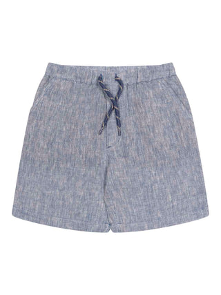 Bermudashorts aus Leinen - Blau