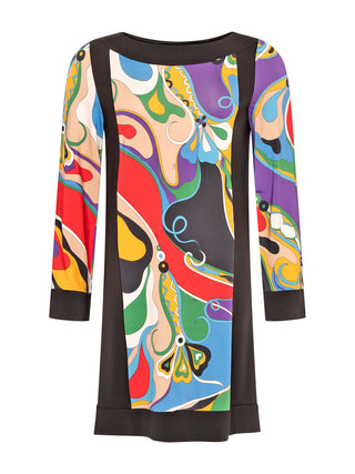 Orchidee-Print Minikleid