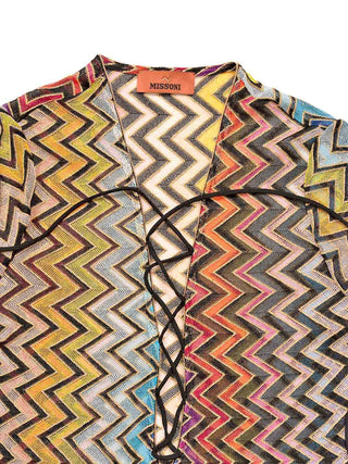 Langer Kaftan im Zickzack-Muster
