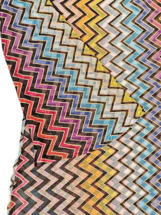 Langer Kaftan im Zickzack-Muster