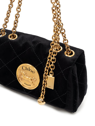 Kleine Heritage Schultertasche aus Samt