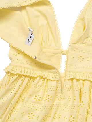 Broderie Minikleid mit Schleifendetails