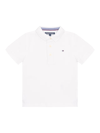 Poloshirt mit Logo-Flag - Weiß