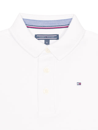 Poloshirt mit Logo-Flag - Weiß