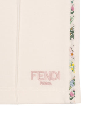 Sweathose mit floralen Motiven - Weiß