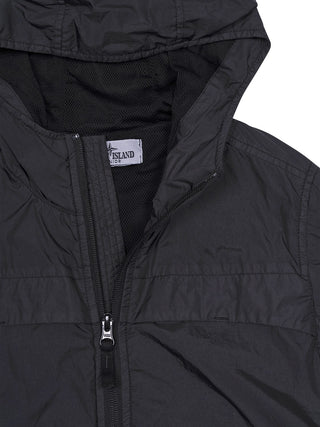 Leichte Jacke mit Logo-Patch - Schwarz