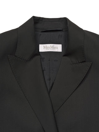 Blazer aus Wollcanvas mit Gürtel