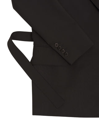 Blazer aus Wollcanvas mit Gürtel