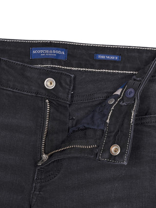 The Wave Wide Leg Jeans - Schwarz