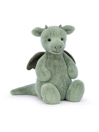 Bashful Dragon Really Big - 67 cm - Moosgrün