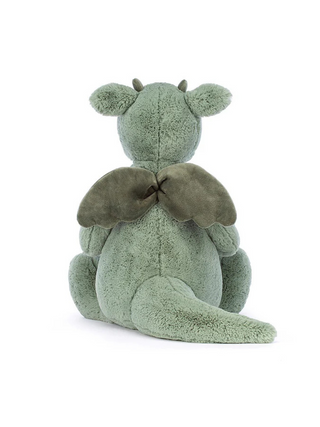 Bashful Dragon Really Big - 67 cm - Moosgrün