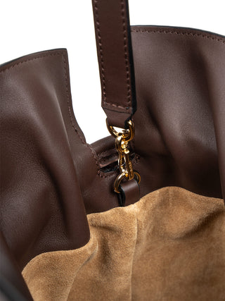 Mittelgroße Flamenco Clutch aus Nappa-Kalbsleder