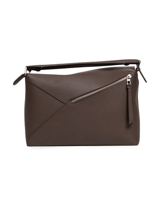 Große Puzzle Edge Tasche aus genarbten Kalbsleder - Braun