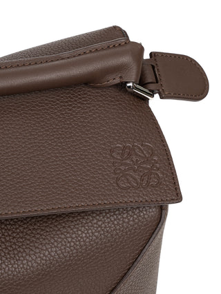 Große Puzzle Edge Tasche aus genarbten Kalbsleder - Braun