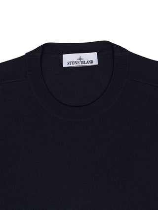 Pullover mit Logo-Patch in Navy