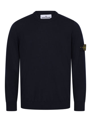 Pullover mit Logo-Patch in Navy