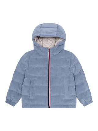 Puki Daunenjacke aus Cord mit Kapuze - Kobaltblau