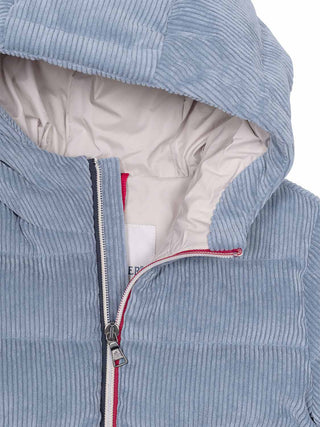Puki Daunenjacke aus Cord mit Kapuze - Kobaltblau