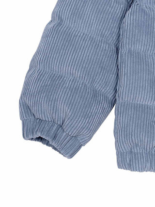 Puki Daunenjacke aus Cord mit Kapuze - Kobaltblau