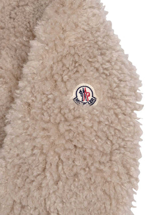 Kapuzenpullover aus Teddy mit Reißverschluss - Beige