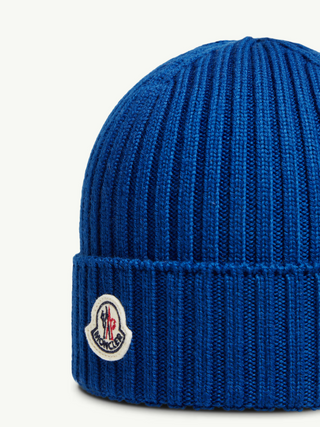 Wollmütze mit Logo - Blau