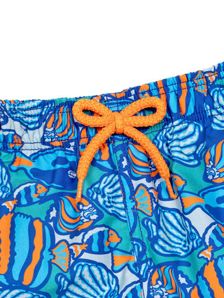 Jim Badeshorts mit Fisch-Motiv - Blau/Multi