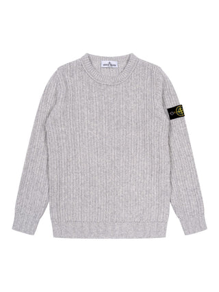 Pullover im Rippstrickdesign - Hellgrau