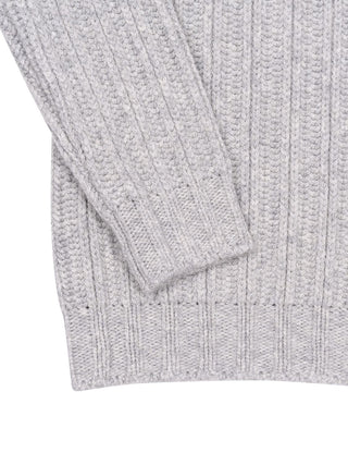Pullover im Rippstrickdesign - Hellgrau